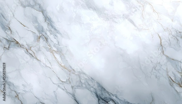 Fototapeta Simple and elegant white marble stone pattern background