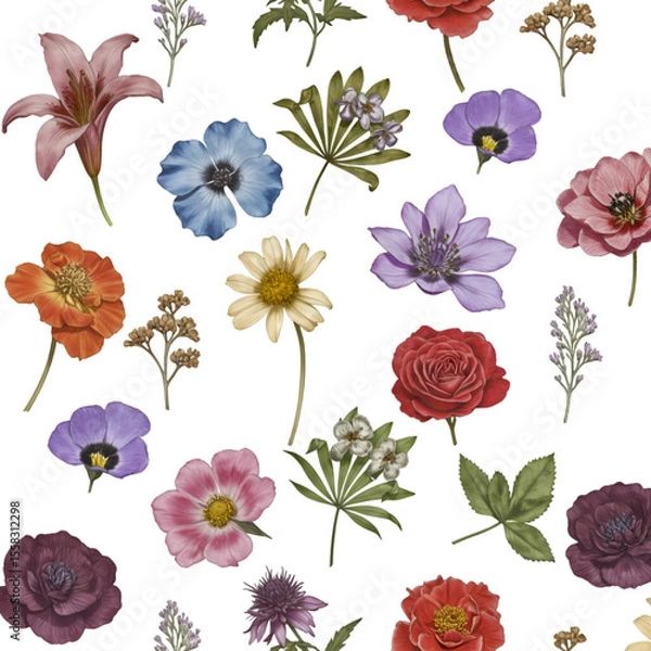 Obraz Colorful floral pattern (1)