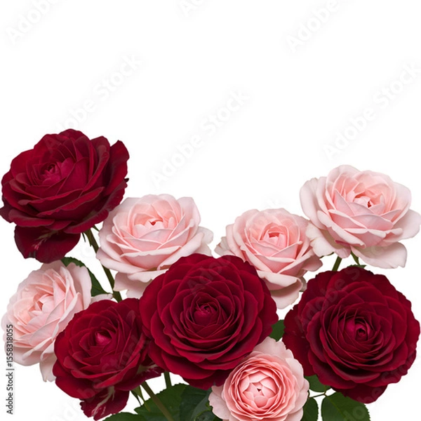 Obraz Roses in various shades of pink and red