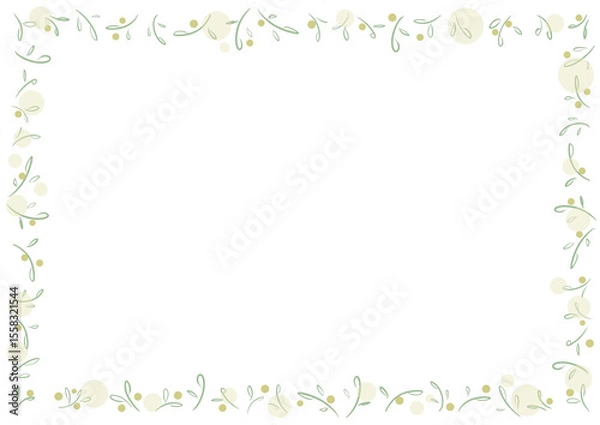 Obraz Leaf fringe design, framed, notepad