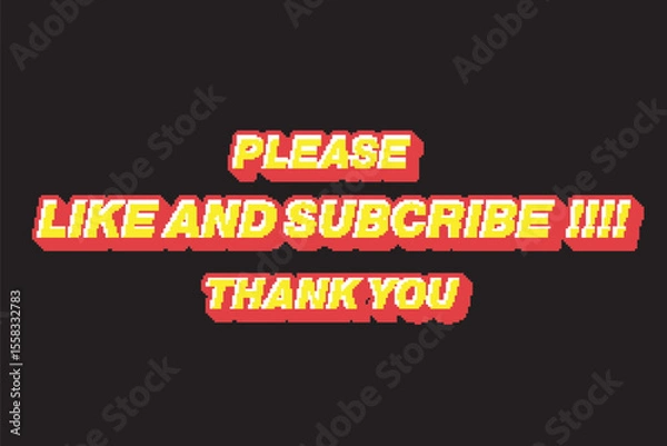 Fototapeta Vibrant And engaging background illustration featuring the phrase please like and subscribe this grapich is perfect for content creator who want to encourage audiences interaction and growth,