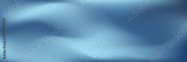 Fototapeta Abstract soft blue gradient background with smooth blurry texture. Vector