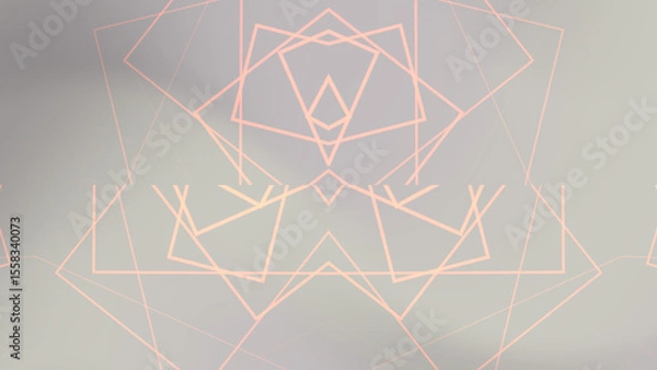 Fototapeta Abstract Geometric Lines Pattern with Muted Color Palette and Symmetry