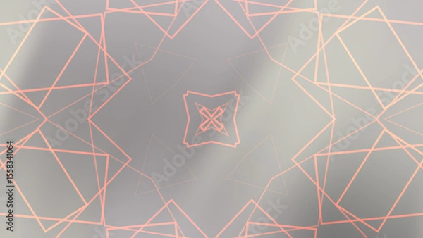 Fototapeta Abstract kaleidoscope pattern with geometric shapes and soft color tones