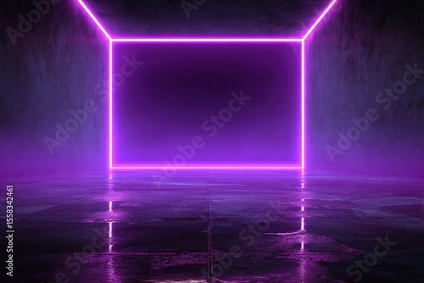 Fototapeta Neon purple wallpaper background creating a vibrant and immersive atmosphere in a contemporary setting ideal for modern design