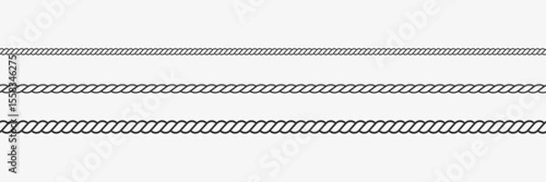 Fototapeta Rope lines Seamless Pattern. Vector illustration