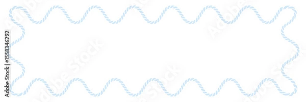 Fototapeta Curved rope frame border. Vector illustration