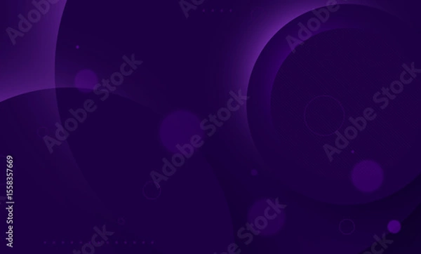Obraz Abstract Purple Wave Background with Glowing Circles and Light Patterns