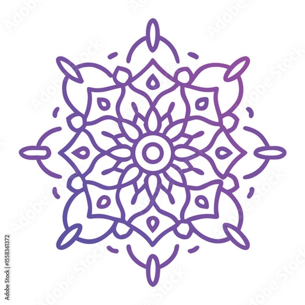 Fototapeta A high-resolution luxury mandala design featuring a bold  pattern with intricate symmetry and elegance. Ideal for tattoo art, decorative prints, spiritual projects, or boho-inspired aesthetics