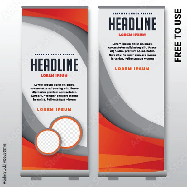 Obraz 1. Free vector business roll up display standee for presentation purpose