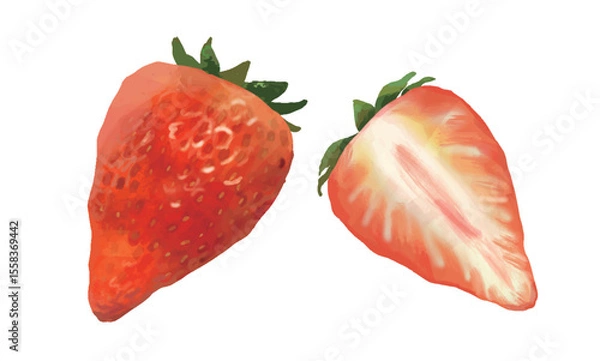 Obraz カットされたいちご