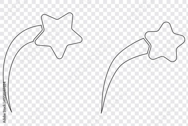 Obraz Abstract Falling Star Vector, Shooting Star with Elegant Star Trail 