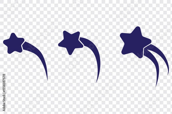 Obraz Abstract Falling Star Vector, Shooting Star with Elegant Star Trail 
