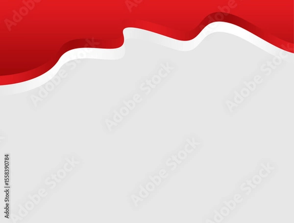 Fototapeta Red Smooth Abstract Shape Curve
