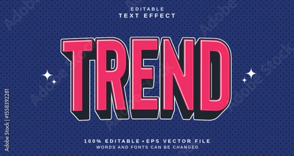 Fototapeta Editable text style effect - Trend text style theme.
