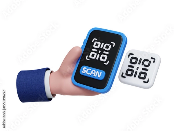 Fototapeta Finance technology tools for seamless transactions. 3D render illustration