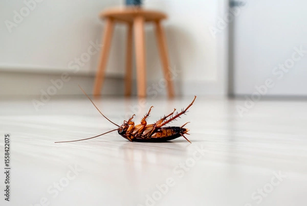 Obraz A dead cockroach is lying on the floor