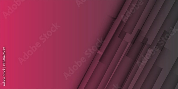 Fototapeta Modern abstract dark gradient background with diagonal layered shapes in Purple Dream Gradient and black tones. Perfect for tech-themed designs, presentations, websites, digital marketing materials.