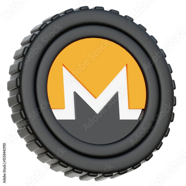 Fototapeta Monero XMR Coin 3d Illustration