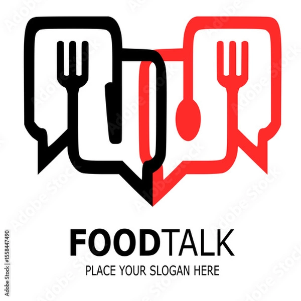 Obraz Food Talk Logo Design Template
