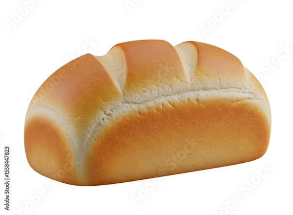Fototapeta Fresh Bread Minimalist 3D Rendering in a Soft And Smooth Renderer