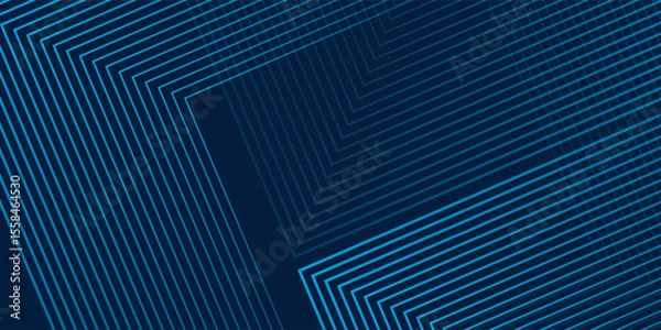 Fototapeta Dark blue background. Modern line stripes curve abstract presentation background. Luxury paper cut background. Abstract decoration, golden pattern, halftone gradients. Eps10
