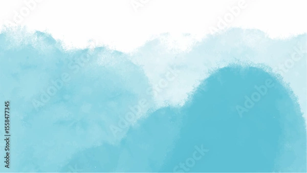 Obraz Blue watercolor background with copyspace for your design. vector.