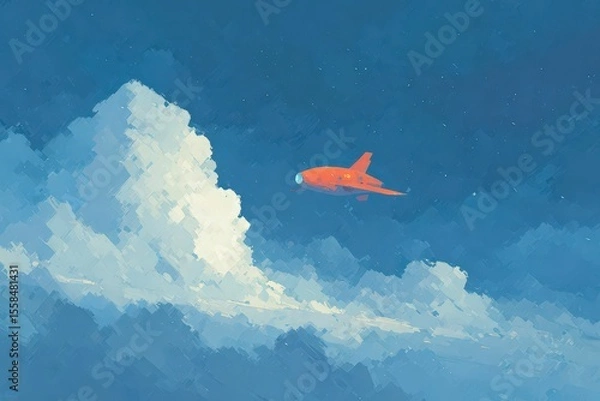 Fototapeta A full-length Descendant of man with a body resemb_007. Beautiful simple AI generated image