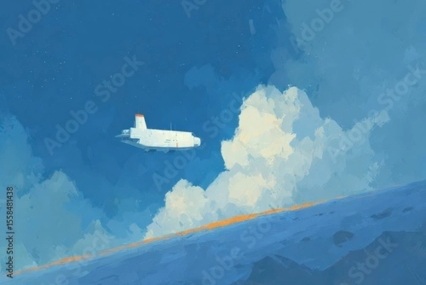 Fototapeta Powerful Zeus, ancient Greek god of thunder, raising lightning bolt, detailed 3D character, Mount Olympus storm, ultra-detailed sky. Beautiful simple AI generated image