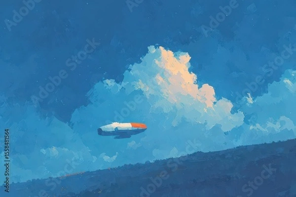 Fototapeta A full-length Descendant of man with a body resemb_007. Beautiful simple AI generated image