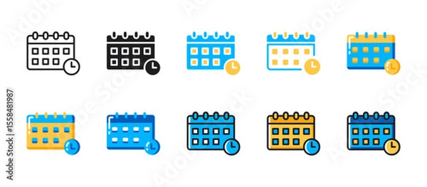 Obraz Deadline icon for project schedules, time management, planning, task completion, productivity tracking, and meeting important business deadlines.