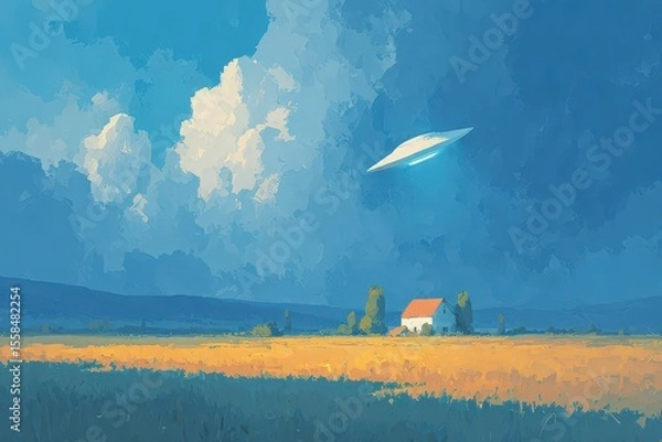 Fototapeta A full-length Descendant of man with a body resemb_007. Beautiful simple AI generated image