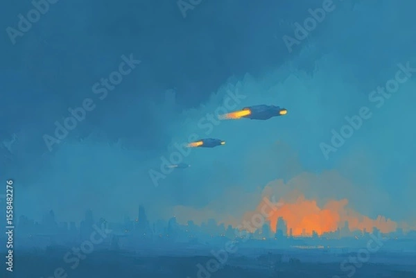 Fototapeta space man astronaut transparent background statue robot three-dimensional sculpture cyborg soldier isolated helmet metal. Beautiful simple AI generated image