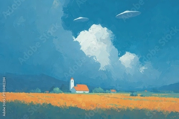 Fototapeta A cyberpunk-style portrait of a man with a digital face mask, glowing neon lines, and advanced robotic limbs . Beautiful simple AI generated image