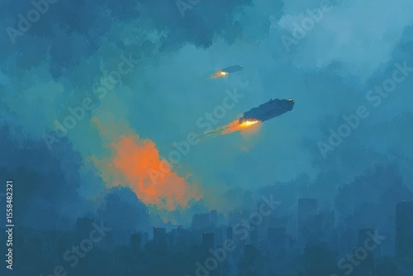 Fototapeta space man astronaut transparent background statue robot three-dimensional sculpture cyborg soldier isolated helmet metal. Beautiful simple AI generated image