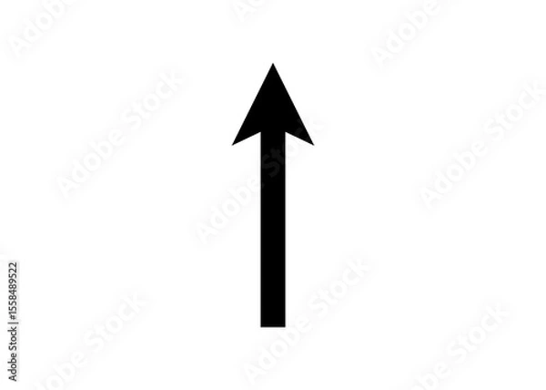 Obraz black straight arrow graph up ward direction icon png file type
