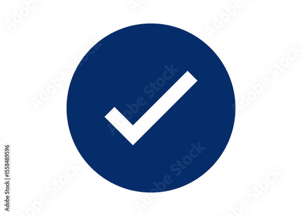 Obraz dark blue check mark icon png
