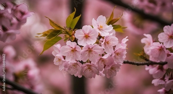 Obraz pink cherry blossom