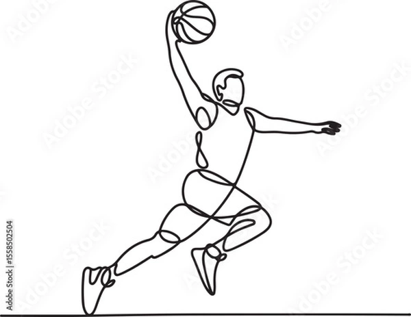 Fototapeta Vector sport silhouettes of people playing football, soccer, and basketball, with a man dancer and a jumping skateboarderSilhouette of diverse sports players, including soccer, football, and basketb