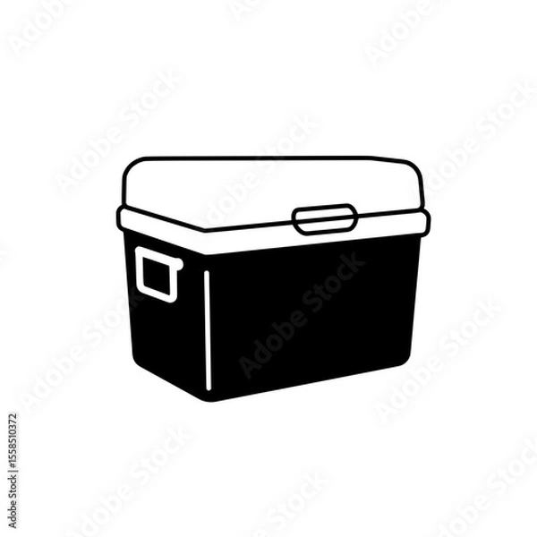 Fototapeta Cooler Icon: A sleek, minimalist illustration of a cooler. Perfect for your design needs.