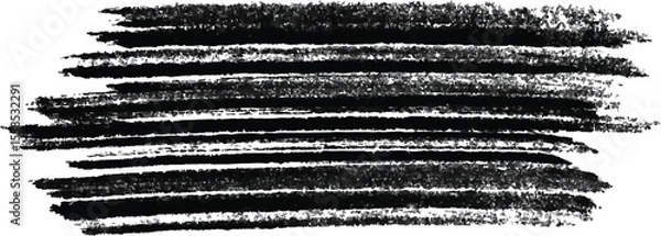 Fototapeta Abstract Black and White Horizontal Brush Strokes Texture Grunge Background Design Element Graphic Overlay Monochrome Paint Stripes Pattern