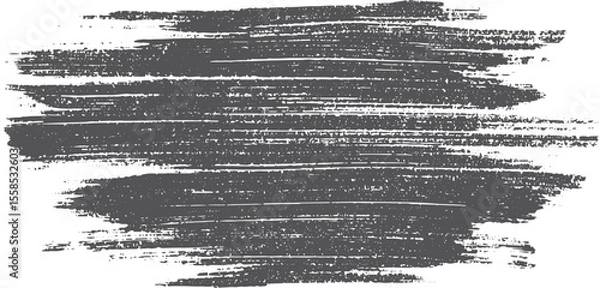 Fototapeta Abstract Charcoal Gray Brush Stroke Texture Background Horizontal Lines Grunge Design Element Overlay Dark Gray Paint Mark