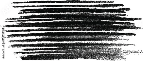 Fototapeta Abstract Black and White Charcoal Texture Horizontal Stripes Grunge Background Design Element Hand Drawn Sketchy Lines Pattern