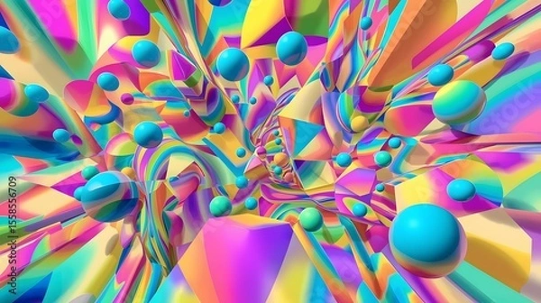 Fototapeta Abstract 3D Geometric Background