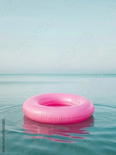 Fototapeta Floatation Tube in Blue Water