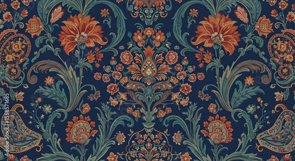 Fototapeta seamless floral pattern