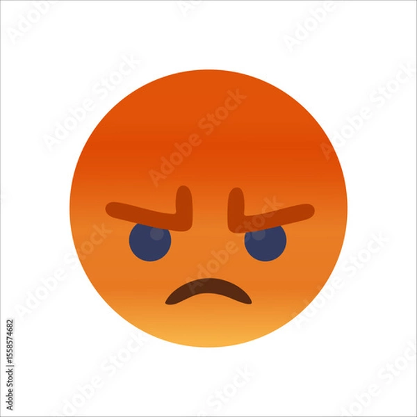 Fototapeta Emoji reaction icons including like, dislike, love, care, laugh, wow, sad, and angry. Colorful vector symbols for social media, feedback, messaging, and user interaction UI design.	