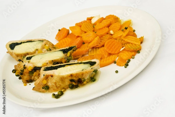 Fototapeta Chicken roulade