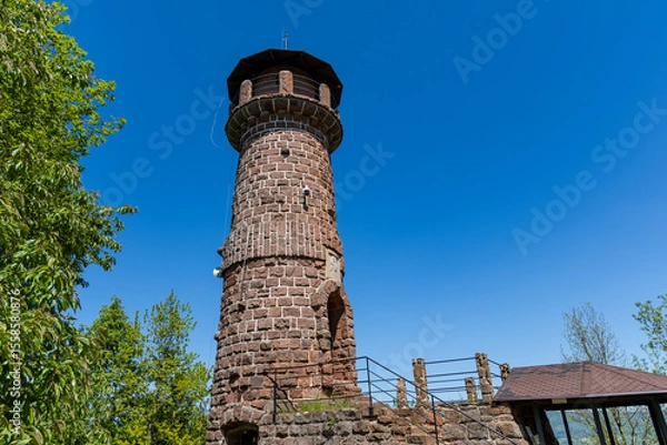 Obraz Observation tower on All Saints Mountain. Nowa-Ruda, Slupiec Poland.