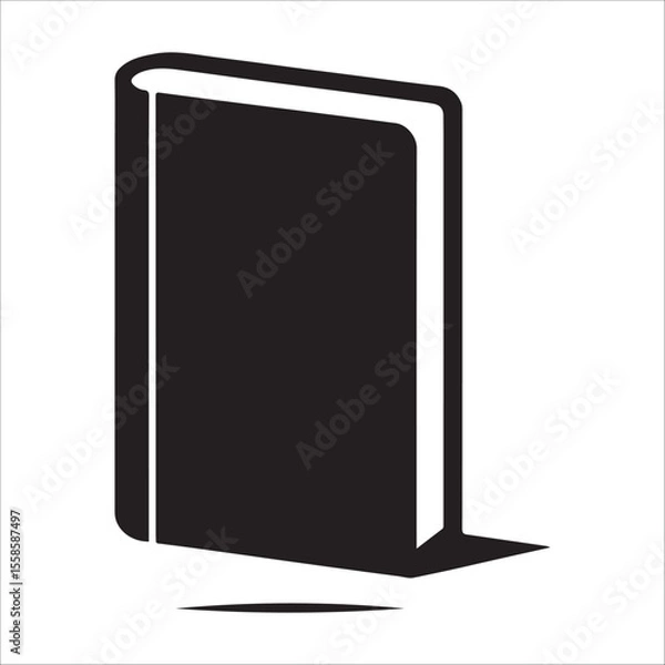 Obraz Monochrome Book Icon: Minimalist, Modern, and Bold Graphic Design Element. silhouette